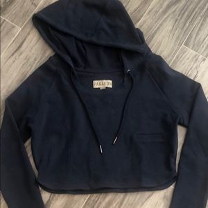 Paragon Verona Navy Cropped Hoodie